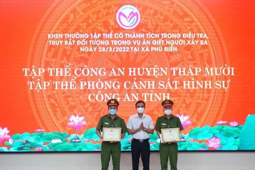 Thưởng nóng lực lượng Công an phá nhanh vụ án giết người