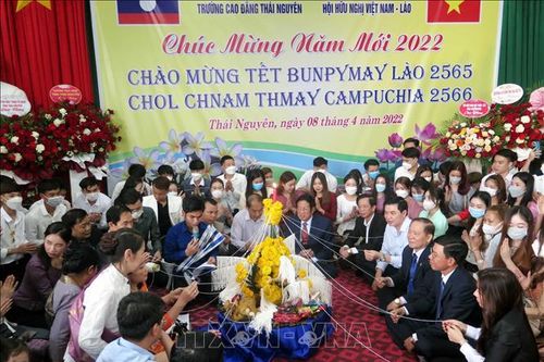 Thái Nguyên: Tổ chức cho lưu học sinh Lào, Campuchia vui Tết cổ truyền