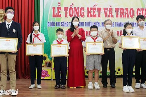 Biên Hòa trao thưởng 46 sản phẩm Sáng tạo thanh thiếu niên nhi đồng