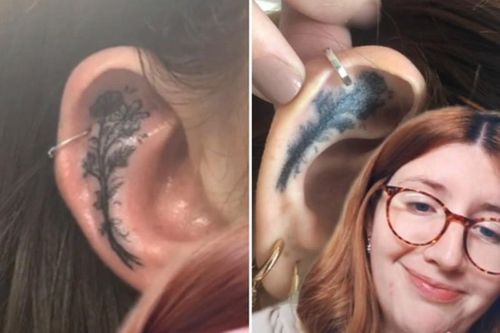 Hình xăm 'biến đổi' sau 2 năm khiến cô gái khóc thét