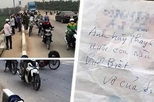 Để lại mảnh giấy nhắn chồng nuôi con rồi nhảy sông tự tử