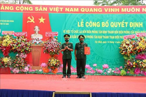 Tây Ninh: Công bố Quyết định thành lập Đồn Biên phòng Cửa khẩu quốc tế Tân Nam