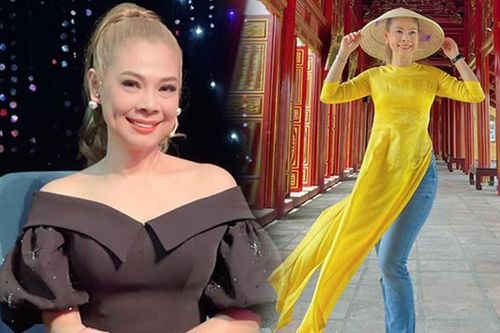 'Búp bê' Thanh Thảo kết hợp áo dài với quần jeans