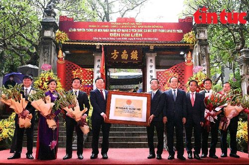 Hà Nội: Đền Kim Liên đón Bằng xếp hạng Di tích quốc gia đặc biệt