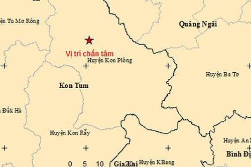 8 trận động đất liên tiếp xảy ra ở Kon Tum