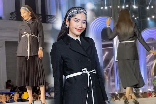 Đang catwalk, Nam Em ngẫu hứng nhảy cha cha cha, fan hốt hoảng: 'Đi diễn hài hả?'