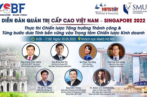 Diễn đàn Quản trị Cấp cao Việt Nam - Singapore lần 2 hướng đến phát triển bền vững