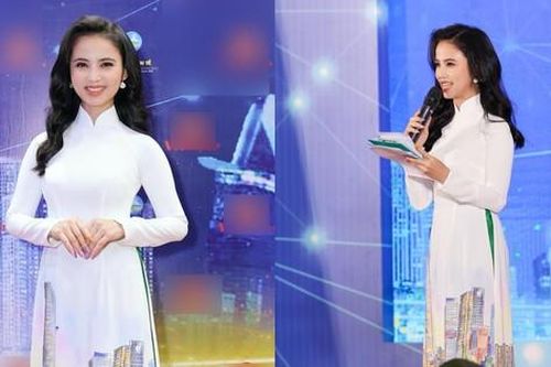 MC song ngữ Thanh Giang diện áo dài nền nã