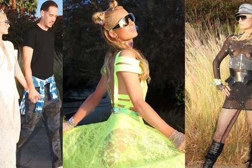Paris Hilton chuộng đồ xuyên thấu tại lễ hội âm nhạc