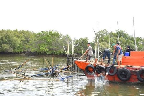 Bà Rịa-Vũng Tàu giải tỏa các cơ sở nuôi thủy sản trái phép tại huyện Long Điền
