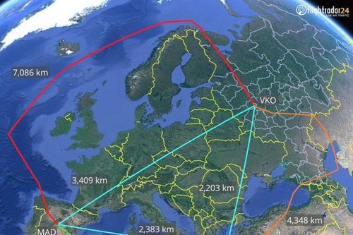 Máy bay Nga buộc phải bay vòng 15.000km vì lệnh cấm của châu Âu