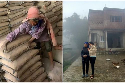 Thực hư thông tin cụ bà vác hàng tấn xi măng mưu sinh từng ngày: 'Cụ làm vì thích, đang xây nhà 3 tầng'
