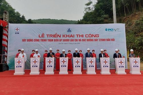 Khởi công xây dựng Trạm biến áp 500kV Lào Cai và các đường dây đấu nối