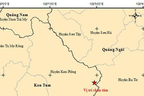 Kon Tum: Liên tiếp xảy ra 3 trận động đất lúc rạng sáng
