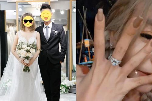 Bà xã của một sao nam Vbiz tiết lộ lễ cưới hoành tráng, khéo khoe hai chiếc nhẫn kim cương size to