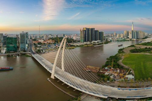 Ngắm cầu Thủ Thiêm 2 bắc qua sông Sài Gòn trước ngày khánh thành