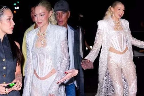 Gigi Hadid diện đồ xuyên thấu khoe chân dài miên man mừng sinh nhật tuổi 27