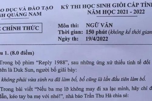 Bạn trẻ sôi nổi nói về đề thi Ngữ Văn ở Quảng Nam 'sự thấu hiểu của con cái với cha mẹ'