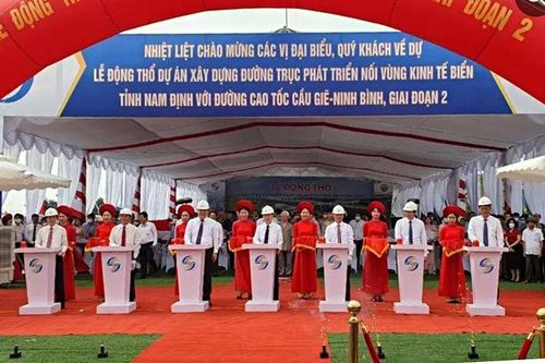 Nam Định: Khởi công xây dựng đường trục phát triển nối vùng kinh tế biển giai đoạn 2