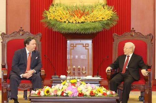 Tổng Bí thư Nguyễn Phú Trọng tiếp Đại sứ Hoa Kỳ tại Việt Nam