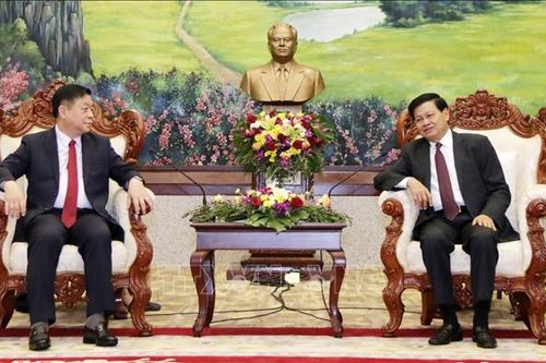 Lãnh đạo Đảng, Nhà nước Lào tiếp đoàn đại biểu cấp cao Ban Tuyên giáo Trung ương Đảng