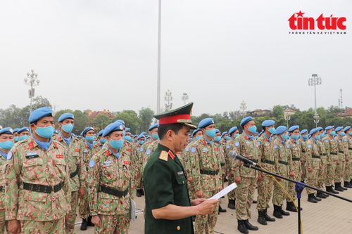 Những chiến sĩ mũ nồi xanh sẵn sàng lên đường thực hiện nhiệm vụ quốc tế