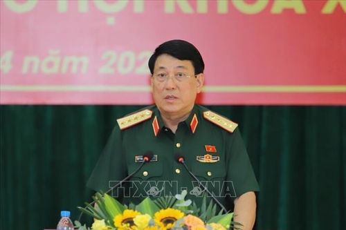 Đại tướng Lương Cường tiếp xúc cử tri tại Thanh Hóa
