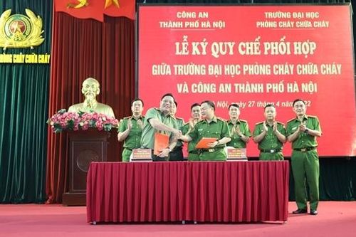 Công an TP Hà Nội và Trường Đại học PCCC ký kết quy chế phối hợp