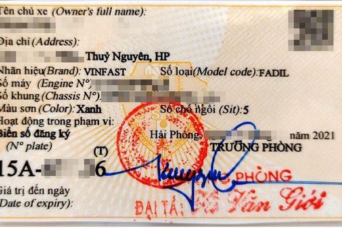 Sửa lỗi sai biên dịch tiếng Anh trên đăng ký ôtô