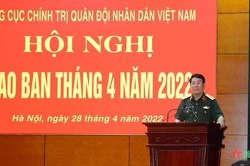 Đại tướng Lương Cường chủ trì Hội nghị giao ban Tổng cục Chính trị tháng 4-2022