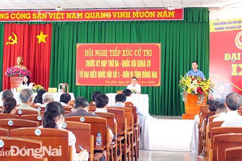 Tổ đại biểu Quốc hội số 1 tiếp tục tiếp xúc cử tri TP.Biên Hòa