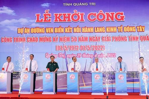 Chủ tịch nước phát lệnh khởi công Dự án đường ven biển kết nối Hành lang kinh tế Đông Tây