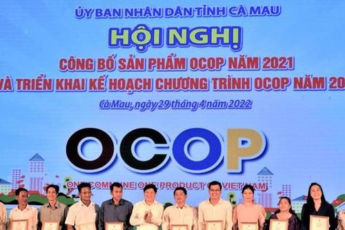 Cà Mau công bố 44 sản phẩm của 25 chủ thể đạt hạng 3 sao OCOP cấp tỉnh năm 2021