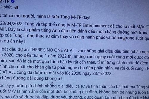 Sơn Tùng M-TP xin lỗi khán giả và gỡ MV mang thông điệp tiêu cực