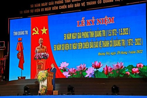 Chủ tịch nước Nguyễn Xuân Phúc dự lễ kỷ niệm 50 năm ngày giải phóng tỉnh Quảng Trị