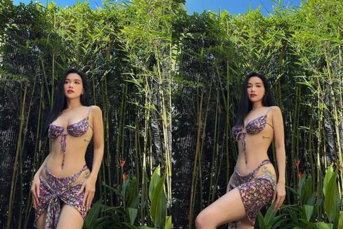 Sĩ Thanh diện bikini bé xíu ỡm ờ, ngắm kỹ mà muốn xỉu với hình xăm lấp ló chỗ 'hiểm'