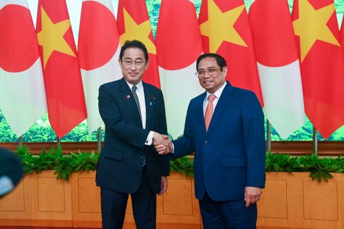 Thủ tướng Phạm Minh Chính chủ trì lễ đón chính thức Thủ tướng Nhật Bản