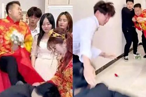 Bạn trai cũ lẻn vào ôm chân cô dâu khóc, phản ứng của cô gái còn gây bất ngờ hơn