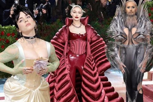 Style 'ố dề' tại Met Gala 2022: Billie Eilish pose ưỡn ẹo, spotlight nhường cho Gigi Hadid 'quấn mền'
