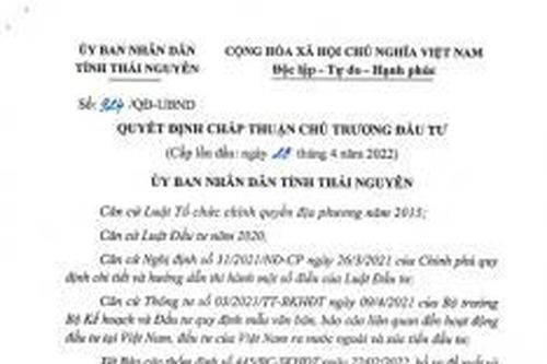 Thái Nguyên: Dự án Khu đô thị Thành Nam được chấp thuận chủ trương đầu tư