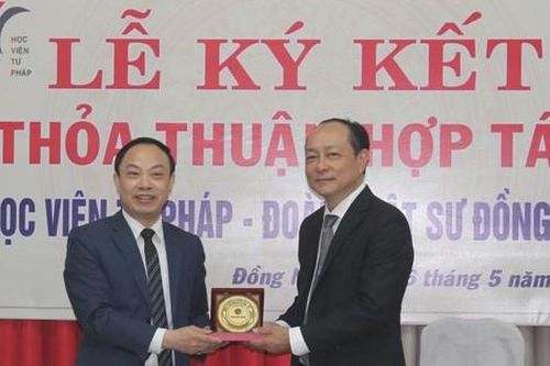 Học viện Tư pháp và Đoàn Luật sư tỉnh Đồng Nai ký kết Thỏa thuận hợp tác