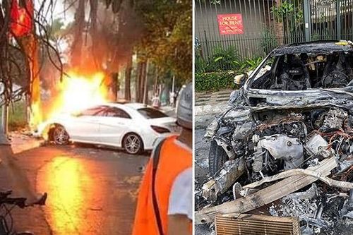 Xe Mercedes bị cháy rụi ở hồ Tây có khôi phục được không?