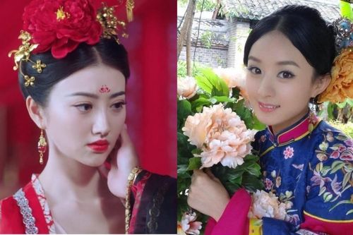 Cùng lấy hoa làm trâm cài tóc, Cảnh Điềm và Triệu Lệ Dĩnh cực xinh đẹp nhưng vẫn bị mỹ nhân này lấn át
