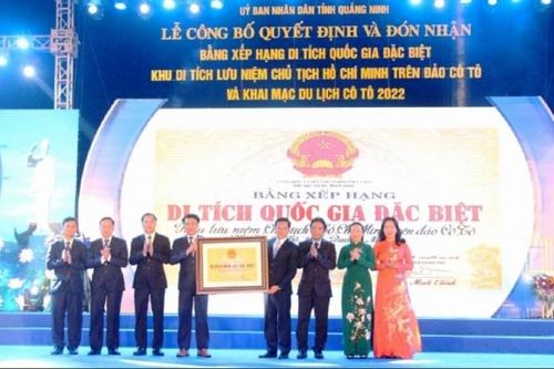 Khu lưu niệm Chủ tịch Hồ Chí Minh trên đảo Cô Tô được xếp hạng Di tích quốc gia đặc biệt