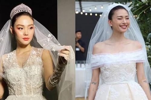 Không chỉ trùng ngày khoe tin vui, Minh Hằng và Ngô Thanh Vân còn suýt đụng hàng váy cưới?