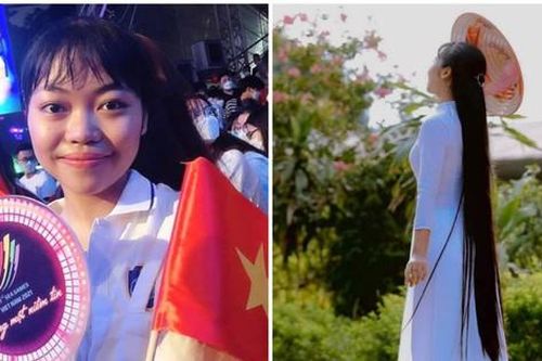 Nữ sinh Thái Nguyên có mái tóc dài ấn tượng trở thành tình nguyện viên SEA Games 31