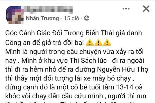 Giả danh công an, chở bé gái vào hẻm tối giở trò đồi bại