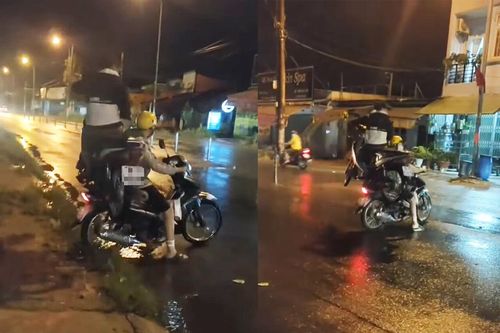 Sợ hãi cảnh xe máy 'cõng' nhau như diễn xiếc chạy băng băng trên đường