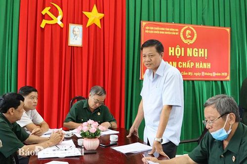 Chuẩn bị tốt cho đại hội đại biểu Cựu chiến binh huyện Cẩm Mỹ nhiệm kỳ 2022-2027