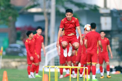 U23 Việt Nam chuẩn bị cho trận đấu với U23 Myanmar
